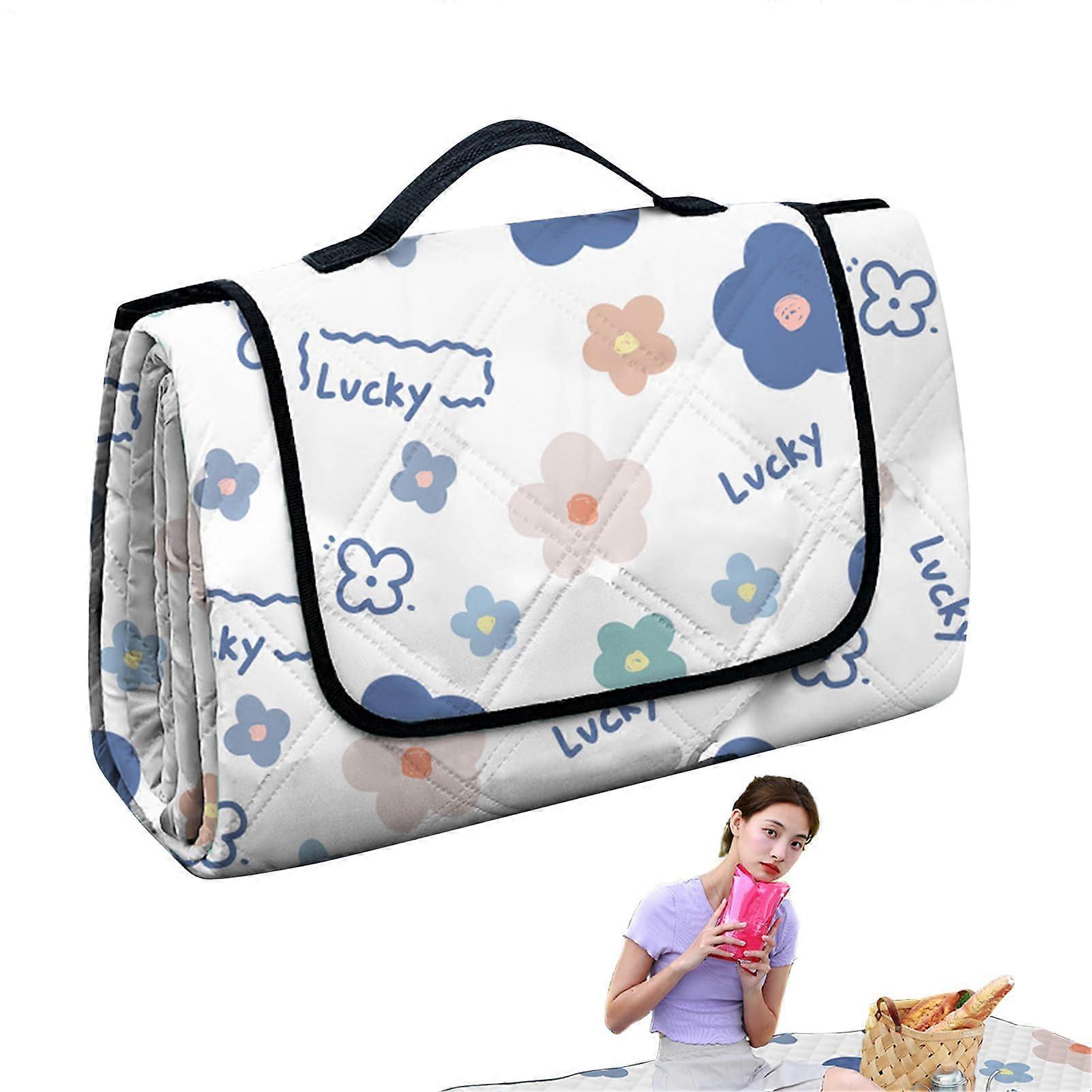 Waterproof Foldable Picnic Blanket Beach Mat with Thick Cushion and SkinFriendly QuickDry Surface