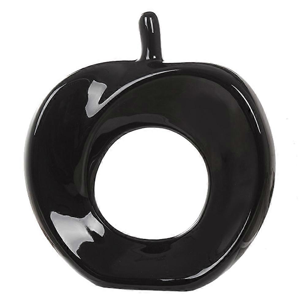 장식용 검은 사과 모양 세라믹 조각상 1개