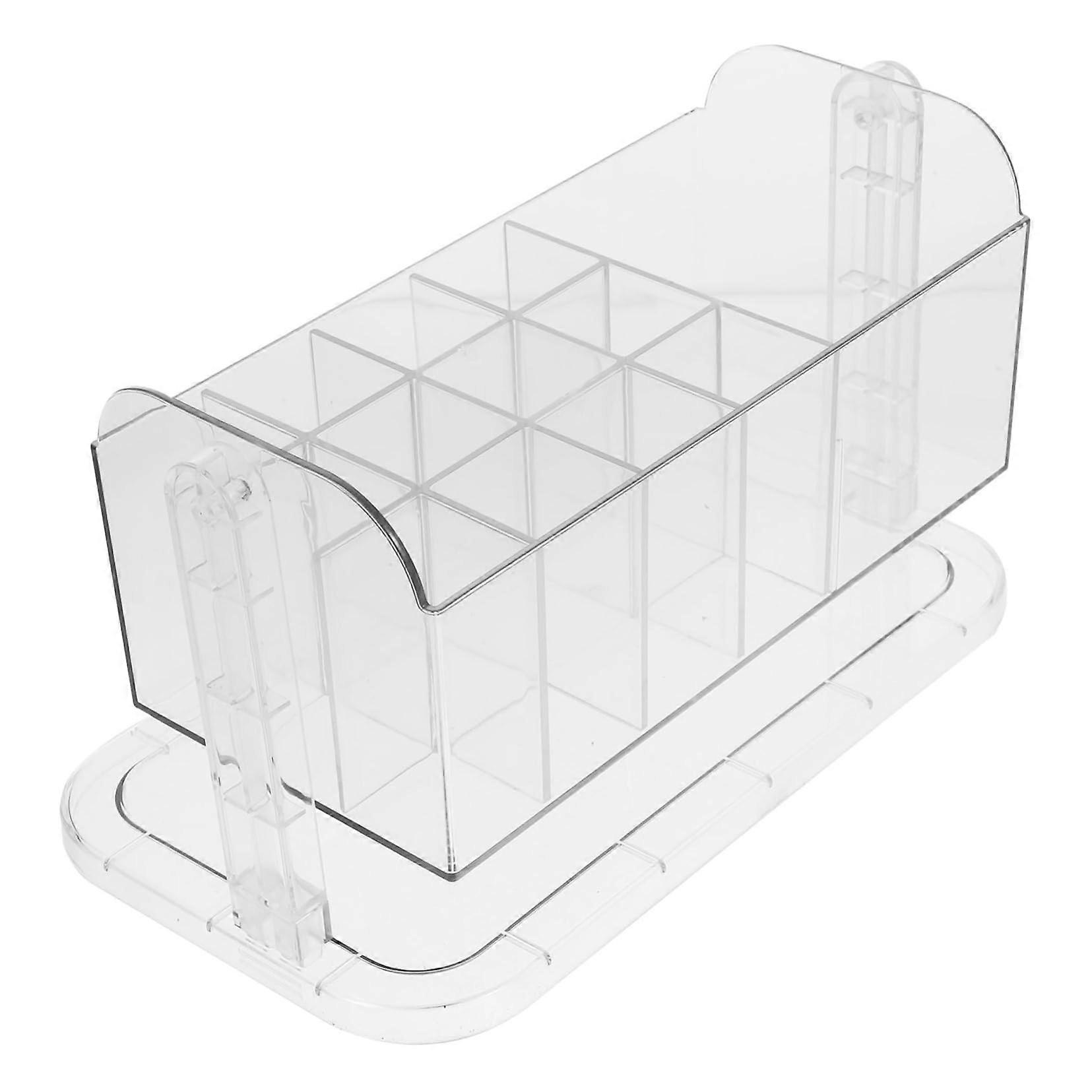 Makeup Brush Organizer 360° Rotating Large Capacity Vanity Holder with Stable Flat Base