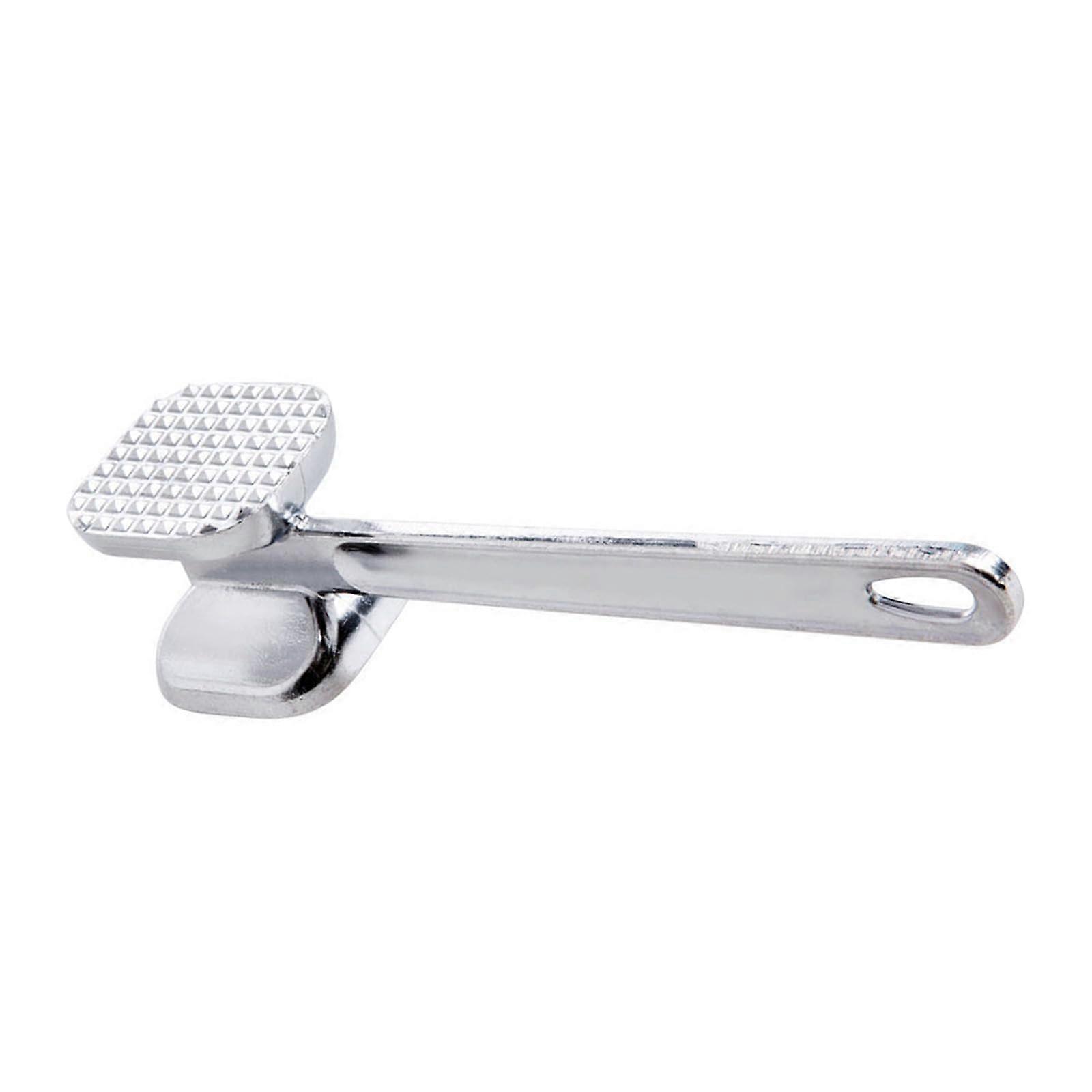 Meat Tenderizer Hammer with DualSided Checkered Aluminum Surface for Beef and Poultry Cooking