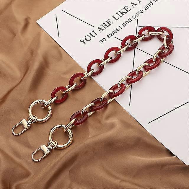 Colorful Acrylic Bag Chain Strap with Lightweight Fishbone Design, Removable Purse Strap Replacement