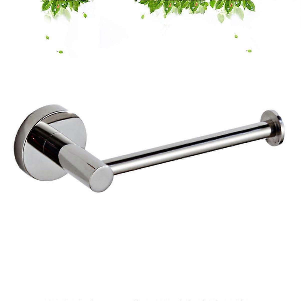 Stainless Steel Toilet Paper Holder Rustproof Solid Base Wall Mounted Bathroom Tissue Organizer