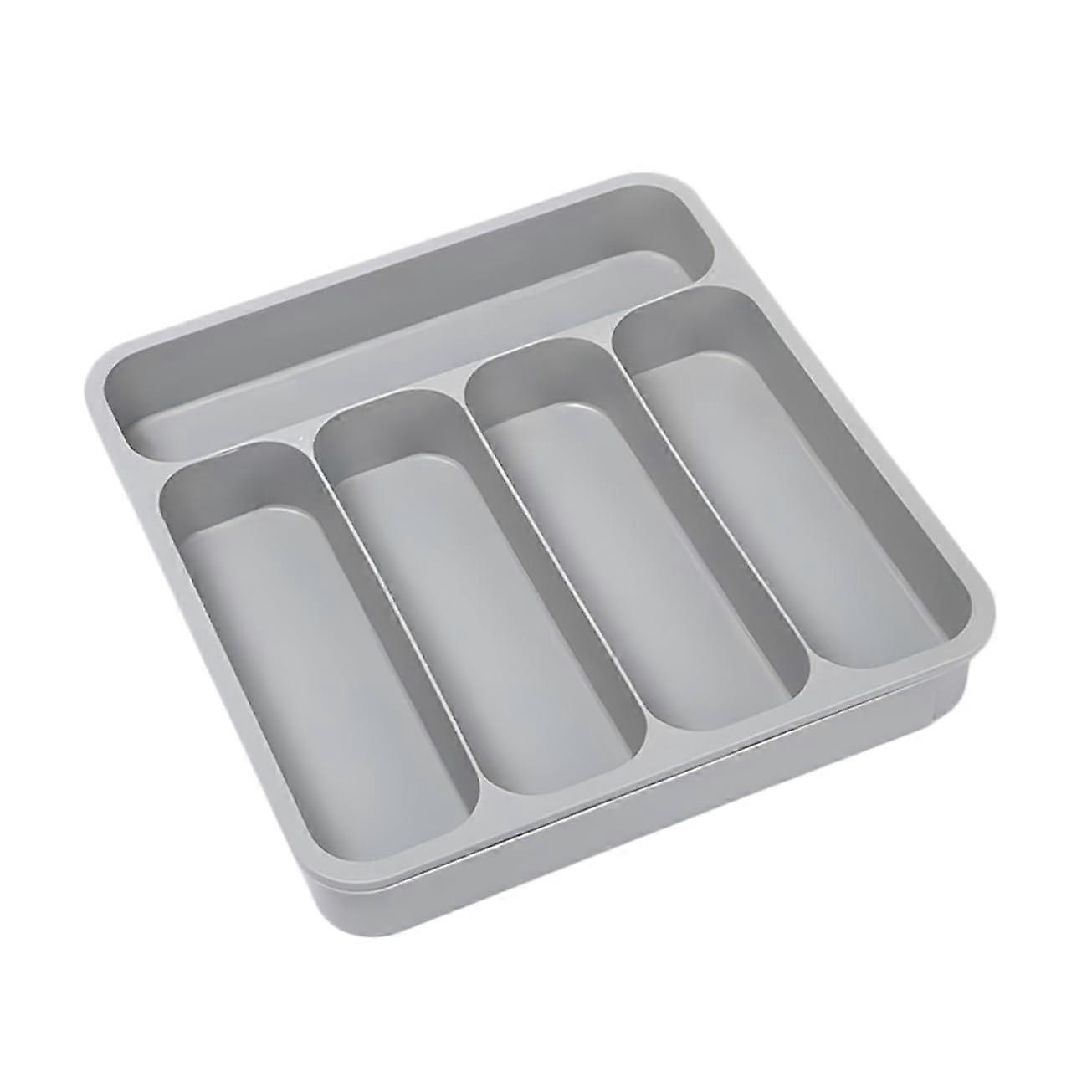Expandable Silverware Drawer Organizer Tray with Multiple Compartments for Forks Spoons and Chopsticks