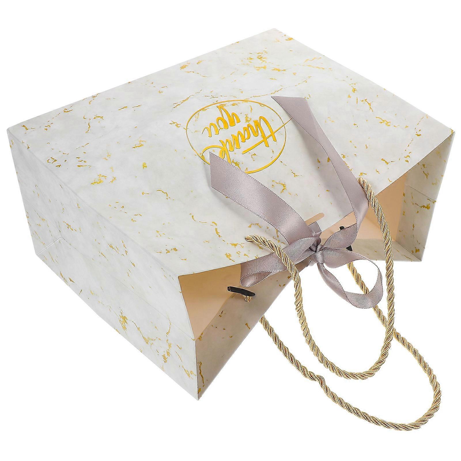 Favour Bags Rectangular Shape For Wedding Party Light Grey Letter Pattern Design 1Set