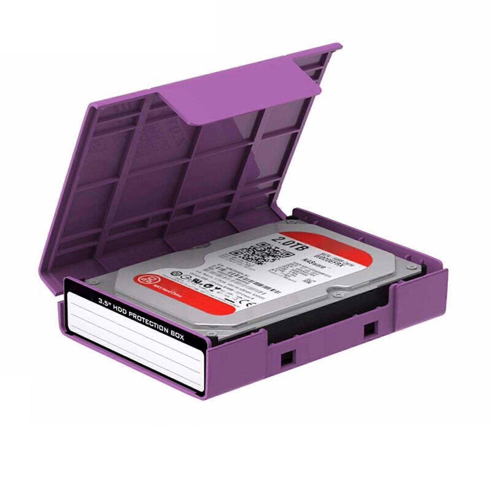 Hard Drive Storage Case Shockproof Foam Padded 3.5 Inch Protective Box for External HDD