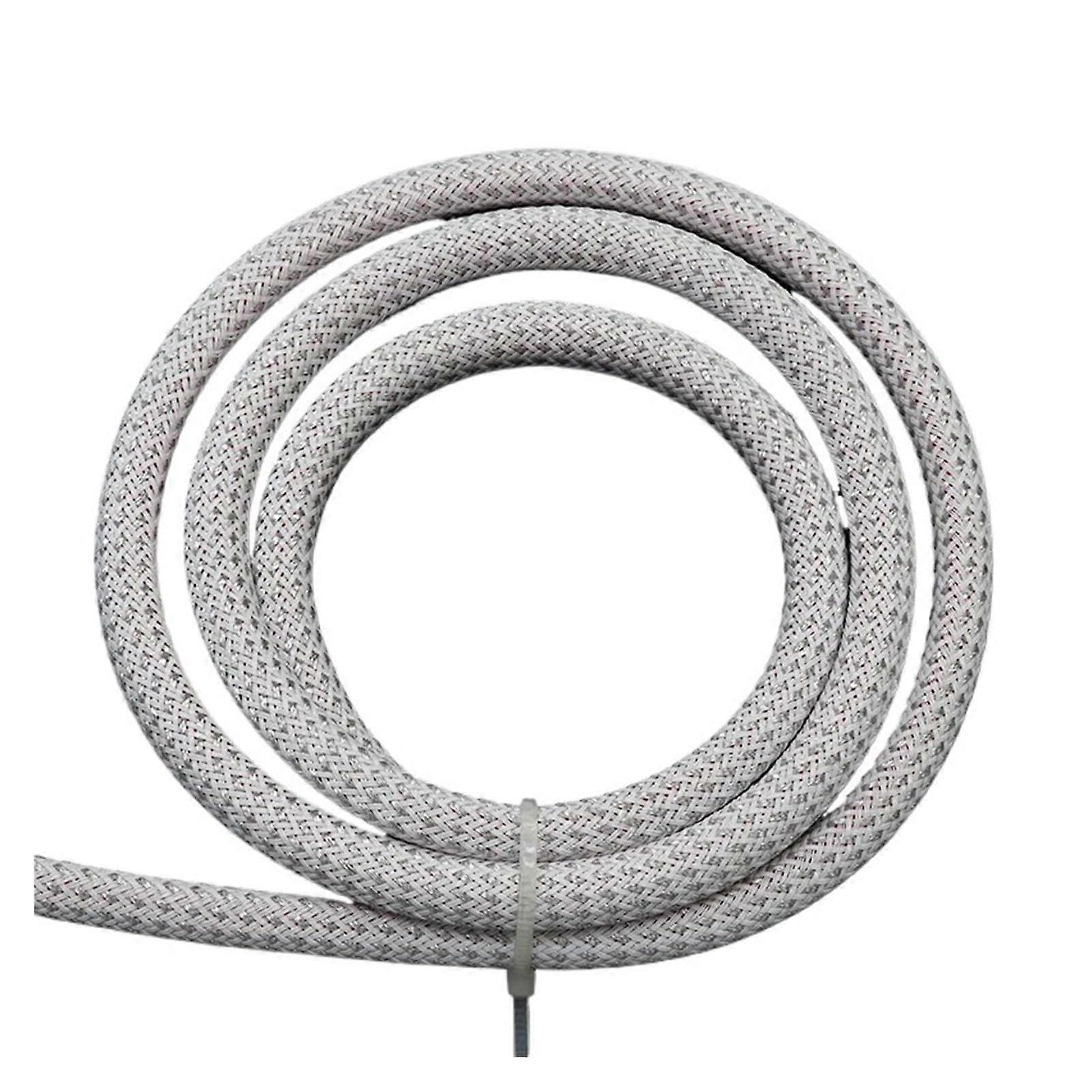 Cable Management Sleeve White Silver SelfClosing Wire Organizer Wrap for TV Computer 4mm 2m