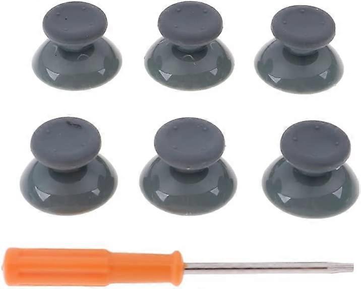 Replacement Thumb Stick Caps with  Screwdriver for Xbox 360 Joystick  Gray