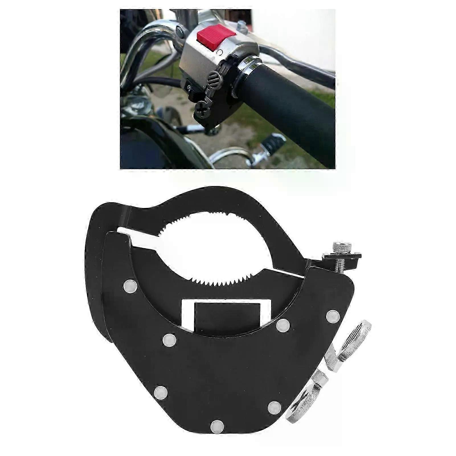 Motorcycle handlebar throttle assist adjustable throttle bracket