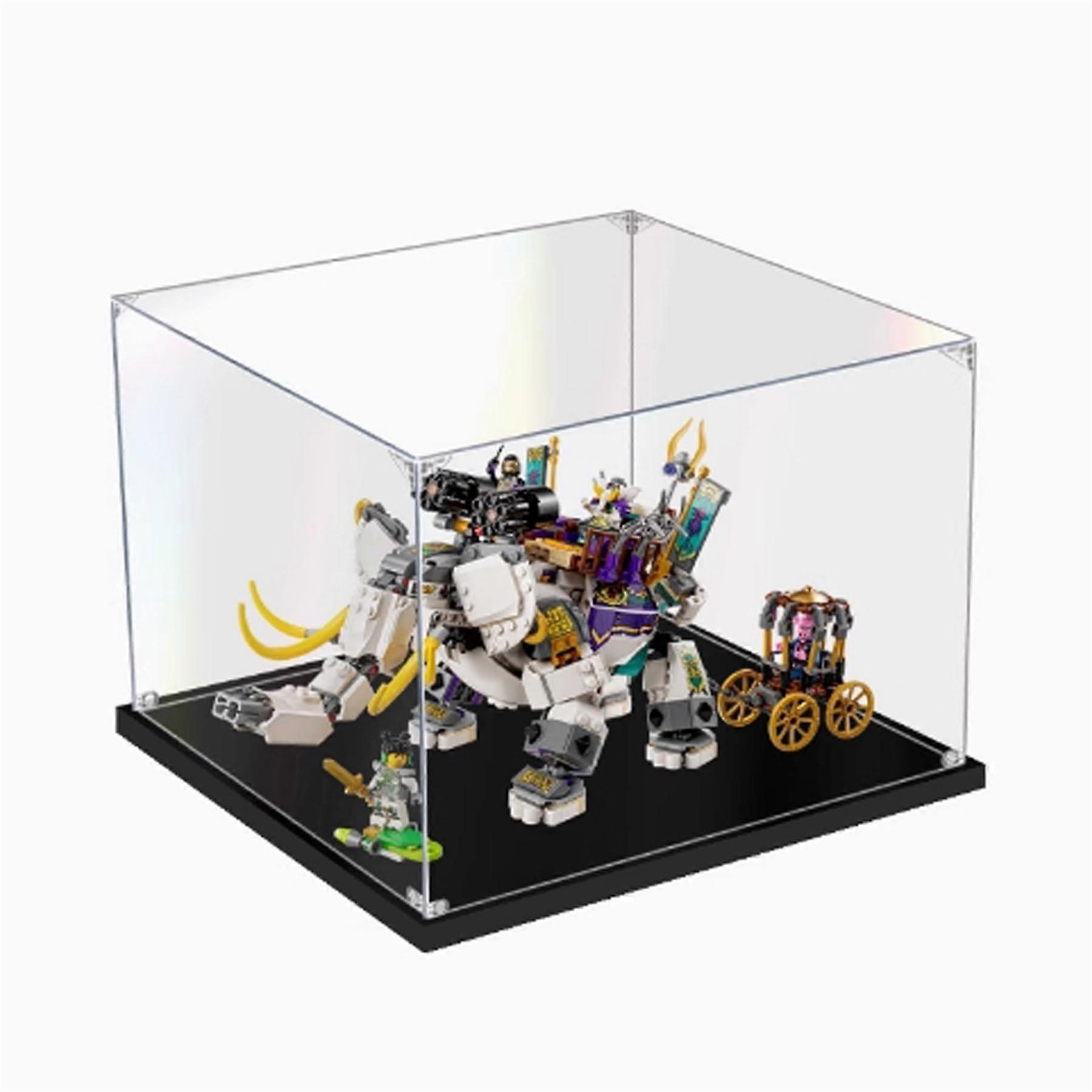Dustproof Acrylic Display Box for  80043, Clear Protective Case with Black Base 40x25x25cm