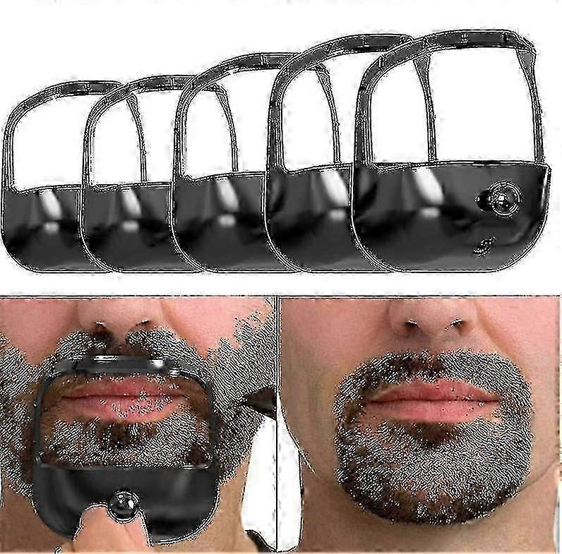 5 Sizes Goatee Shaving Template Beard Guide Shaper for Men - YuJia Styling Tool