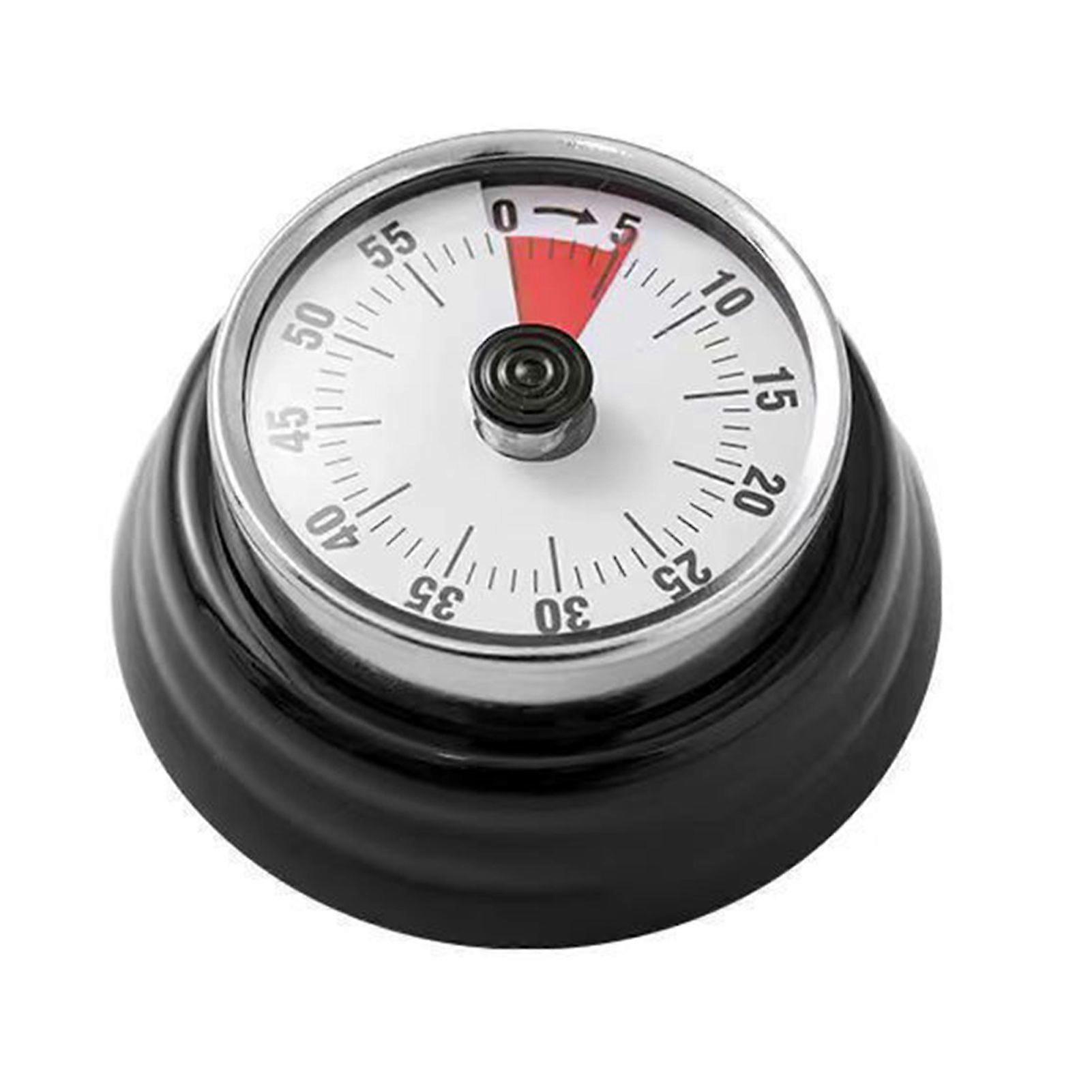 Mechanical Kitchen Timer Metal Magnetic Countdown Timer 60-Minute Cooking Timer No Batteries Required Easy Storage Refrigerator Magnet Jikaix