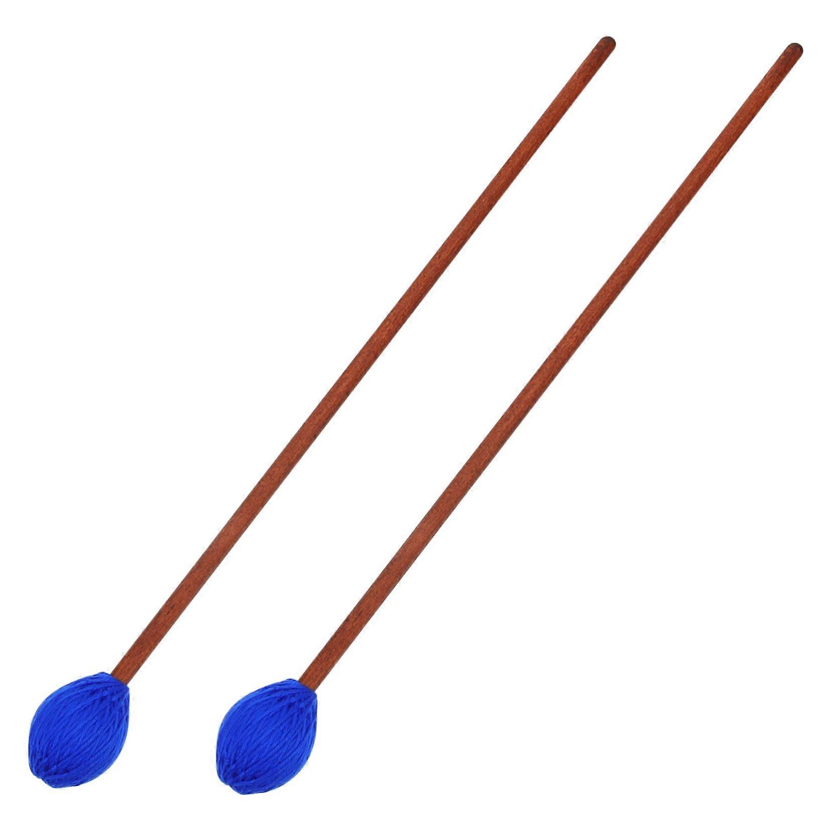 2pcs Maple Marimba Mallets with Yarn Heads for Percussion and Xylophone Use