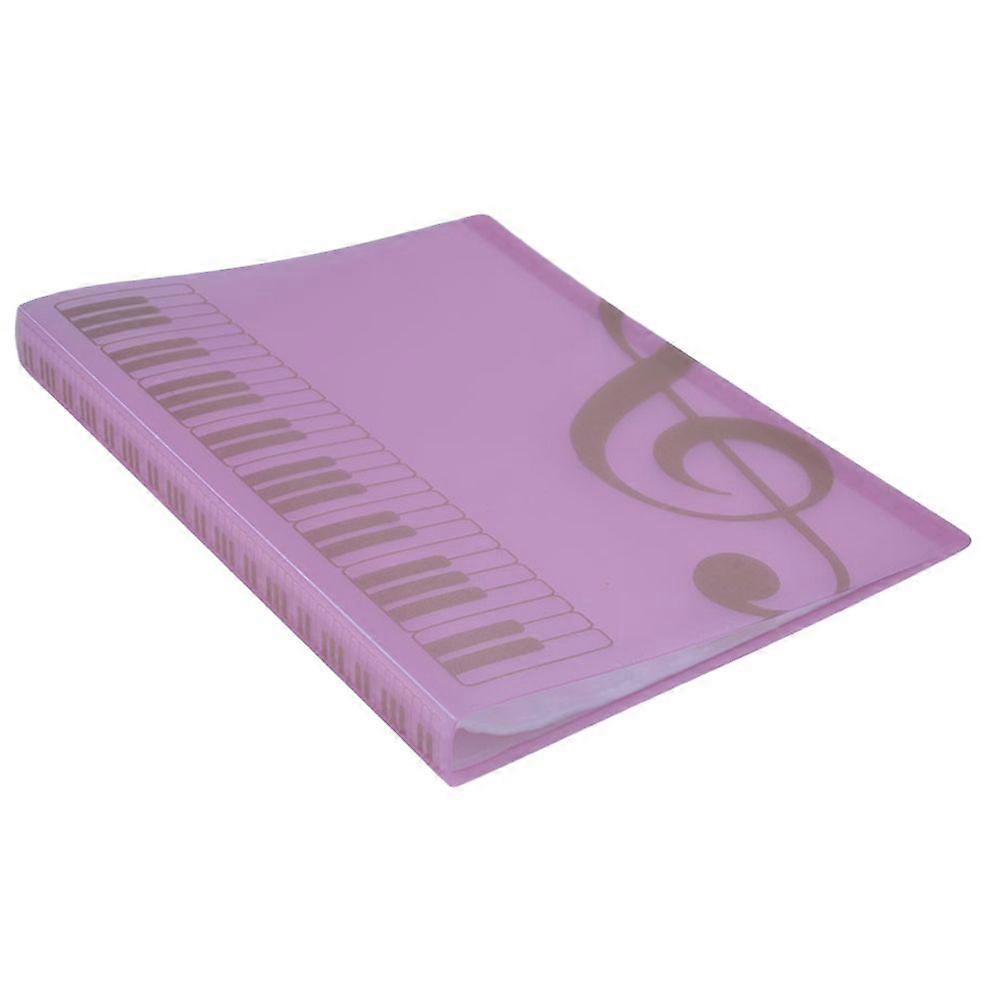 Music Sheet File Paper Documents Storage Folder 40 Pockets Holder (Pink)