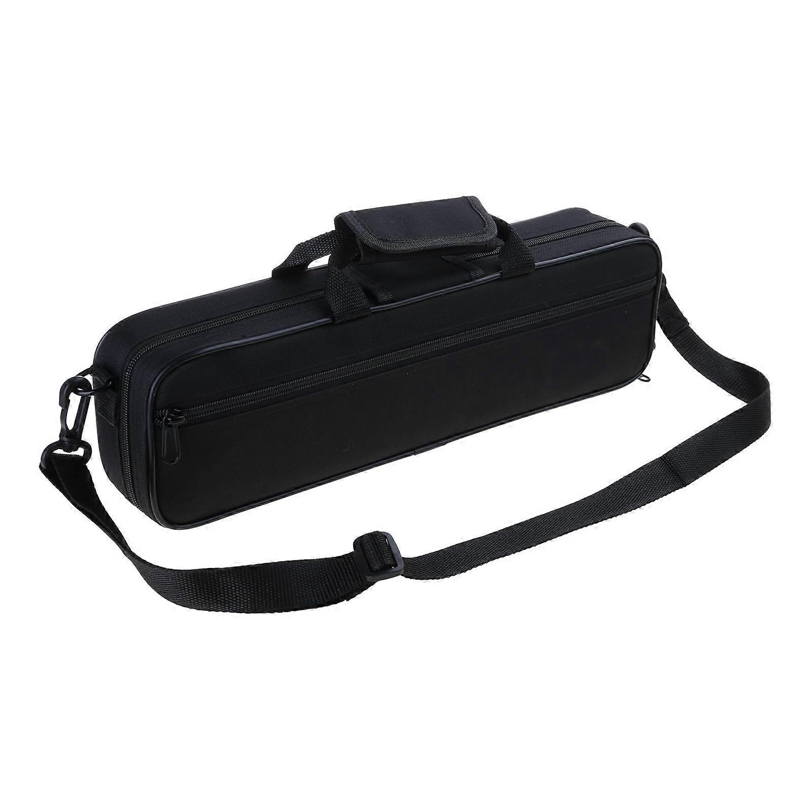 Flute Case with Durable Nylon Shell, Shockproof Foam Padding and Adjustable Shoulder Strap