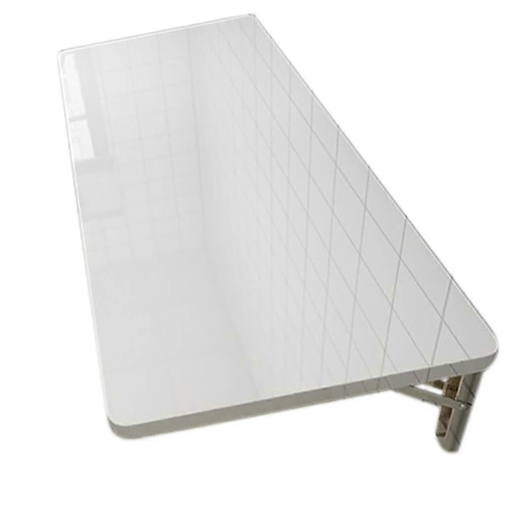 Wall Mounted Folding Desk 50x40cm White Floating Drop Leaf Table for Home Office Space Saving