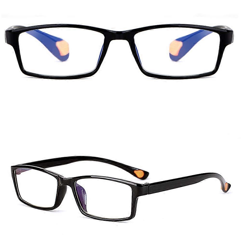 Blue Light Blocking Rectangular Reading Glasses with Spring Hinge Comfort for Men and Women