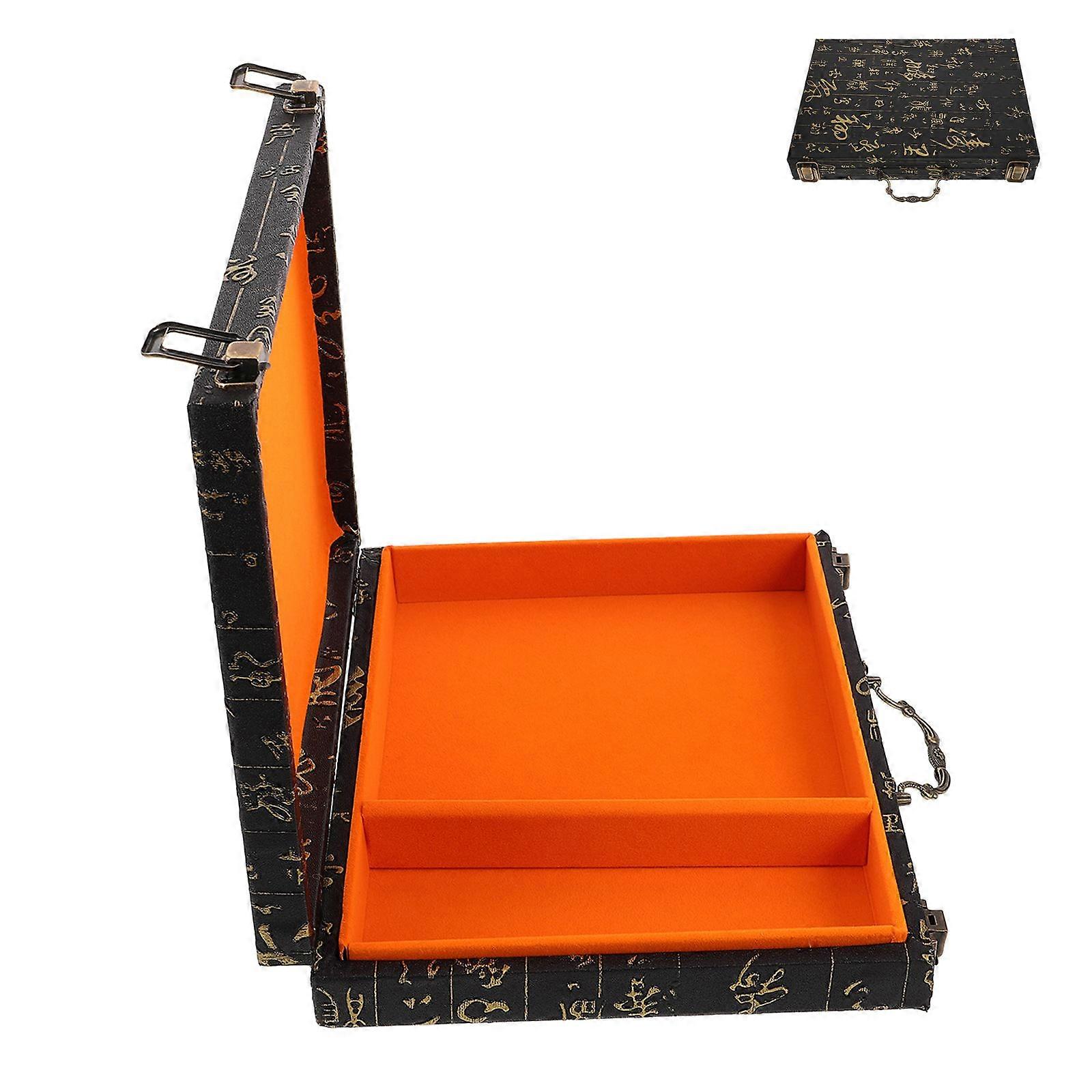 Mahjong Storage Box Wooden Container for Mahjong Tile Storage