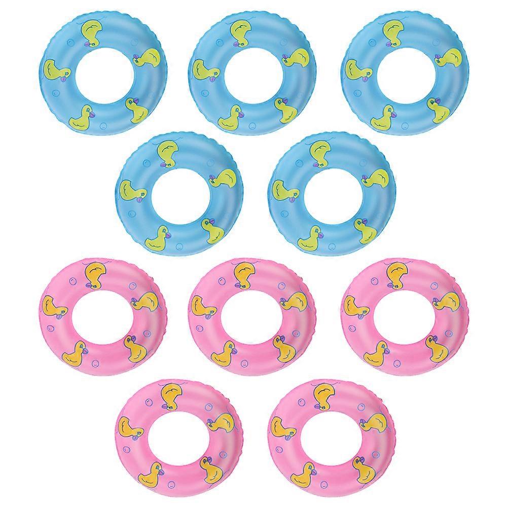 Swimming Ring Plastic Mini Swim Rings for Pool Use 50Pcs Set
