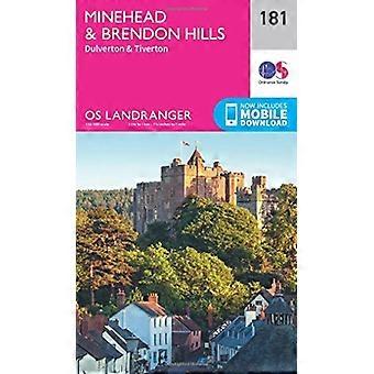 Landranger (181) Minehead & Brendon Hills, Dulverton & Tiverton (OS Landranger kart)