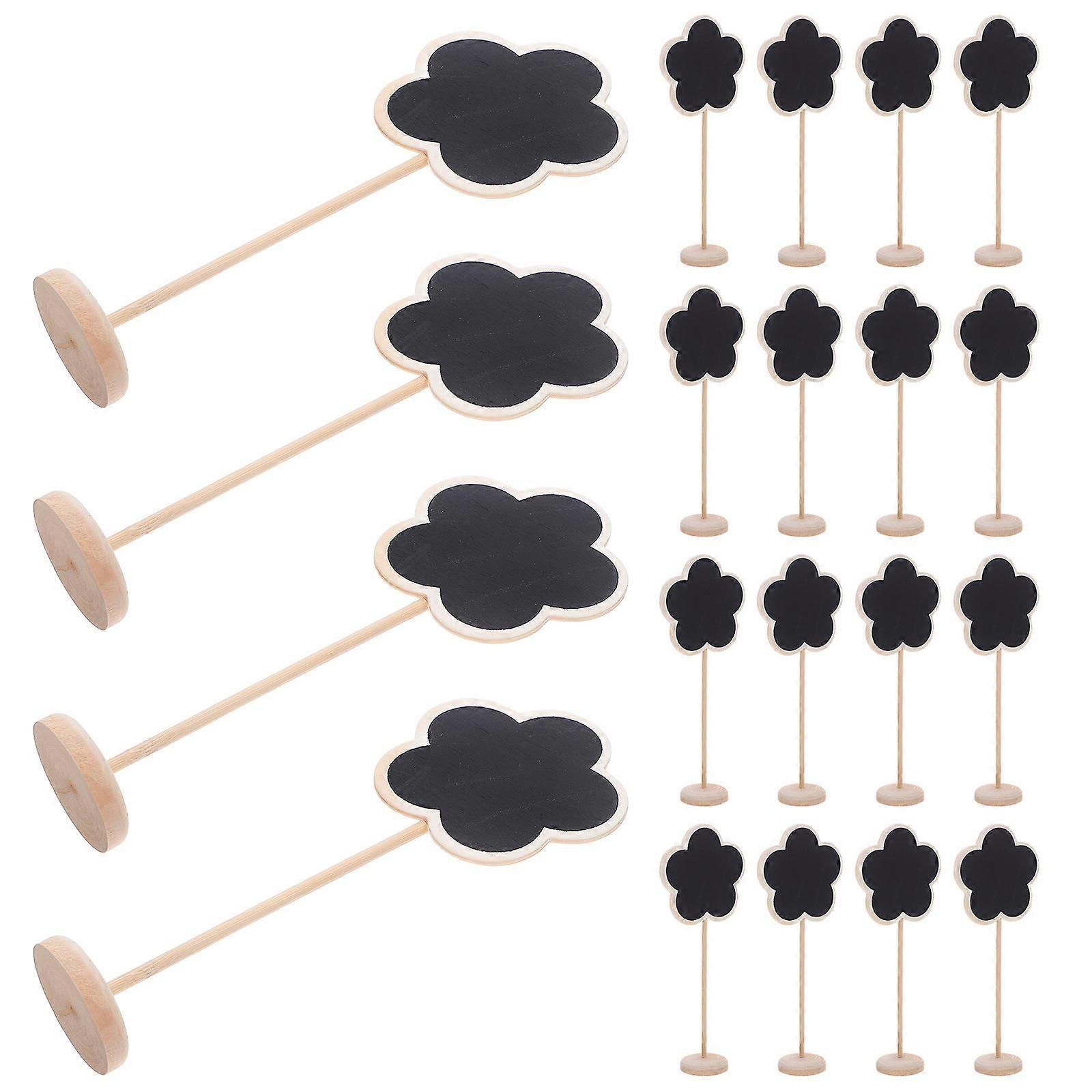 Mini Chalkboard Flower Shape Tabletop Message Board for Kitchen Notes 100Pcs