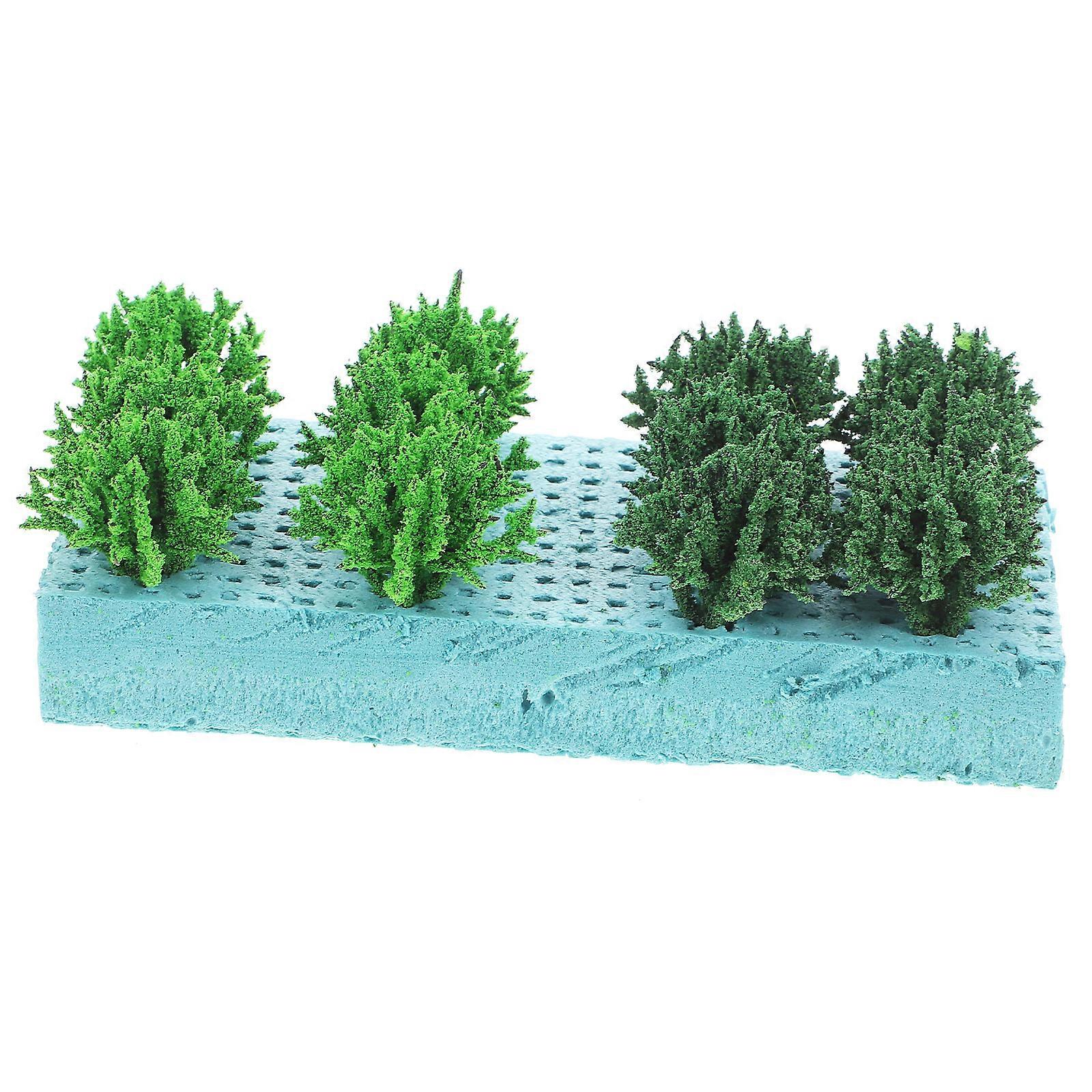 Green Landscape Tree Model Plastic for Decor 1 Box Mini Bush Tuft