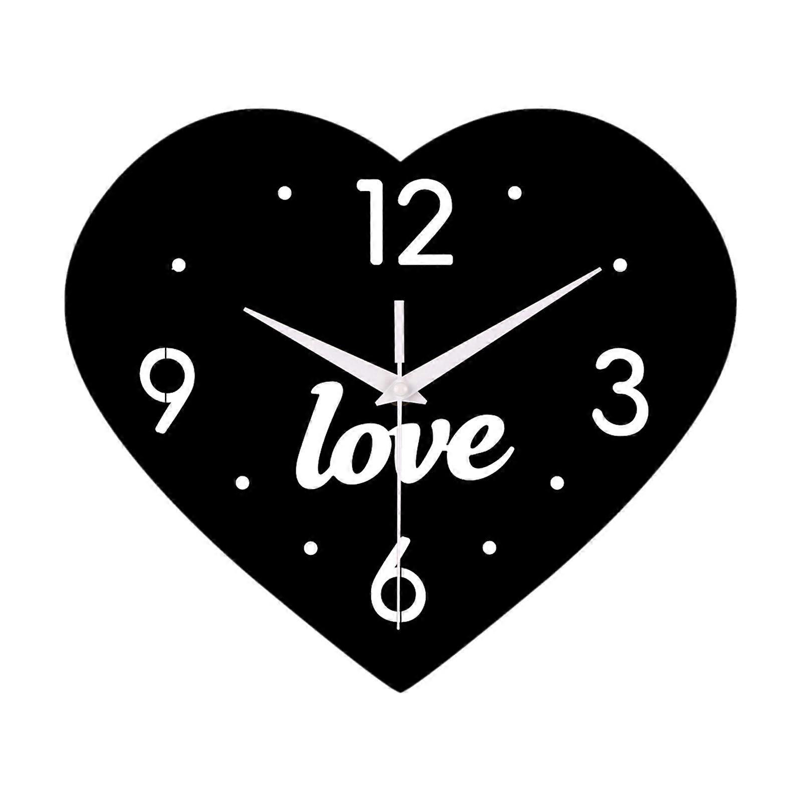 Heart Shape Wall Clock Decorative Clock Modern Minimalist Creative Decoration