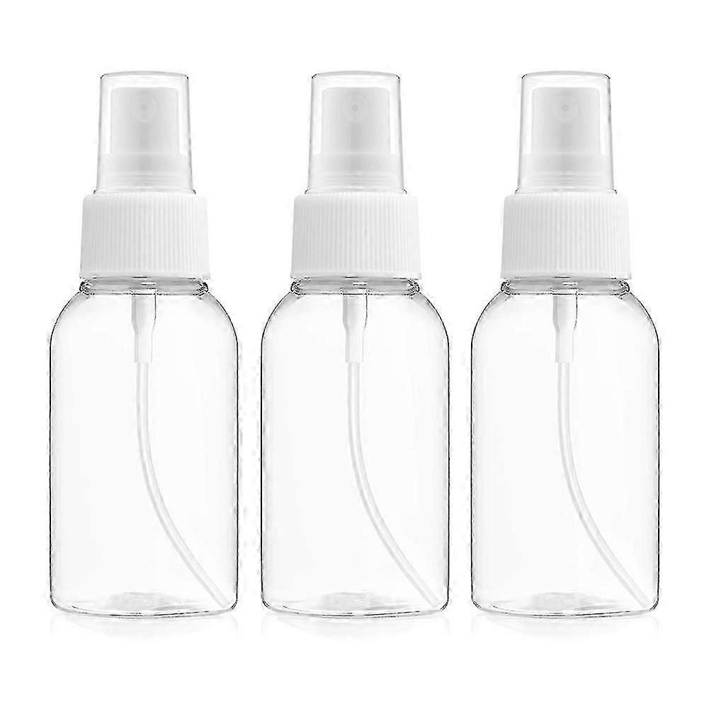 3Pcs 75ml Portable Travel Transparent Empty Refillable Spray Bottle Atomizer