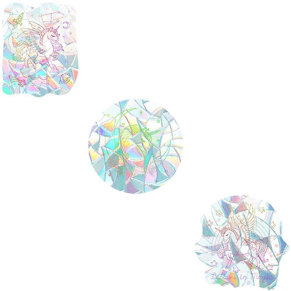 Window Cling Creative Unicorn Pattern for Bird Anti-Collision 12 Sheets