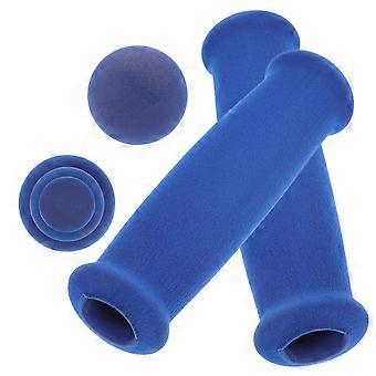 Mountain Bike Handlebar Grips Blue Sponge for Outdoor Use 1Pair