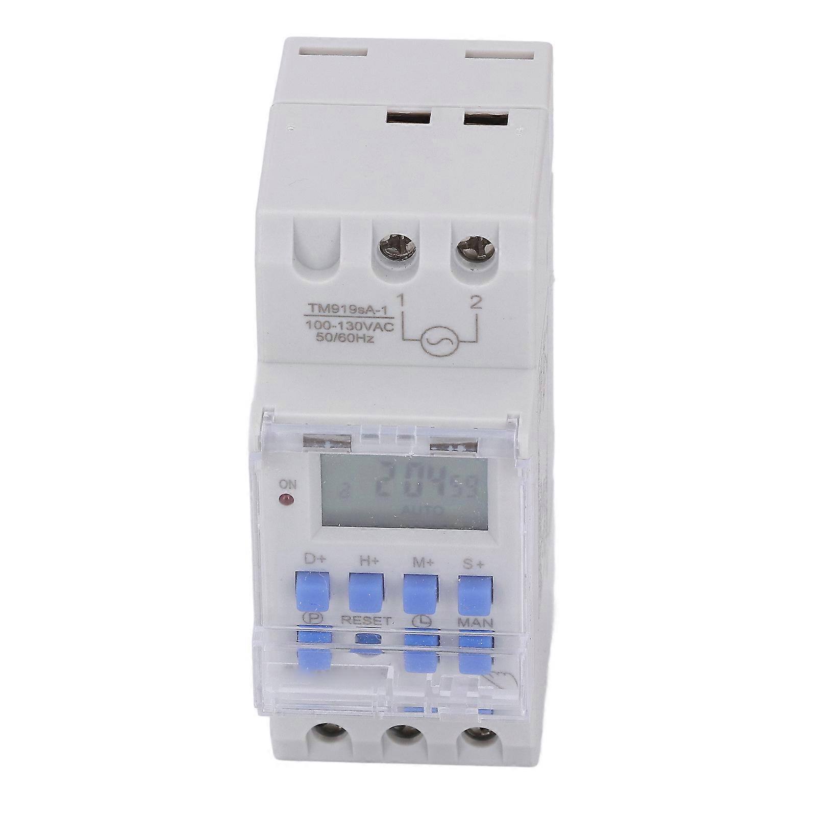 16A 24Hours 7Days Timer Switch DIN Rail Programmable Digital 16 On Off Settings Timer Switch 35mm DIN Rail