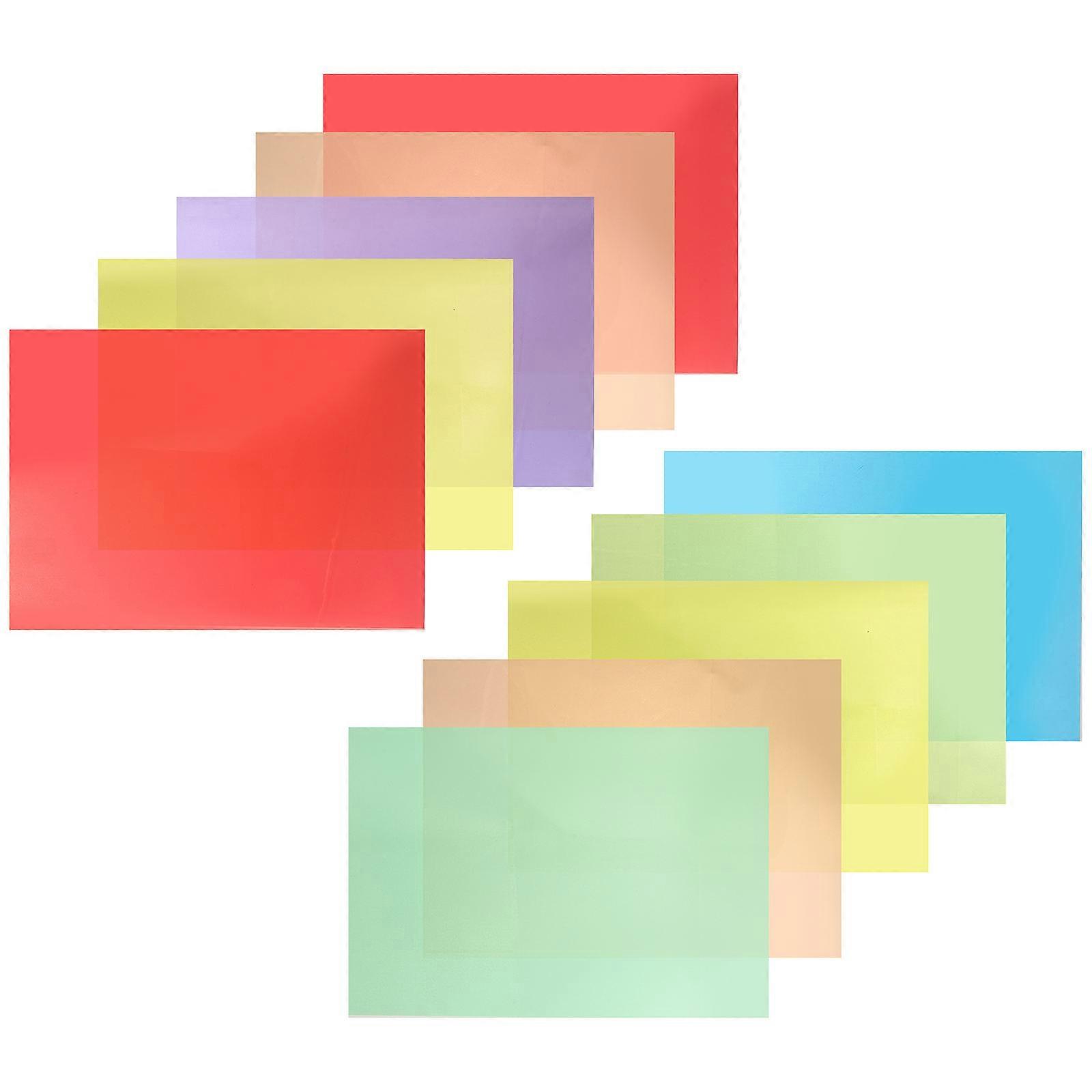 PVC Cellophane Sheet for DIY Craft Material 42 Sheets Assorted Colors