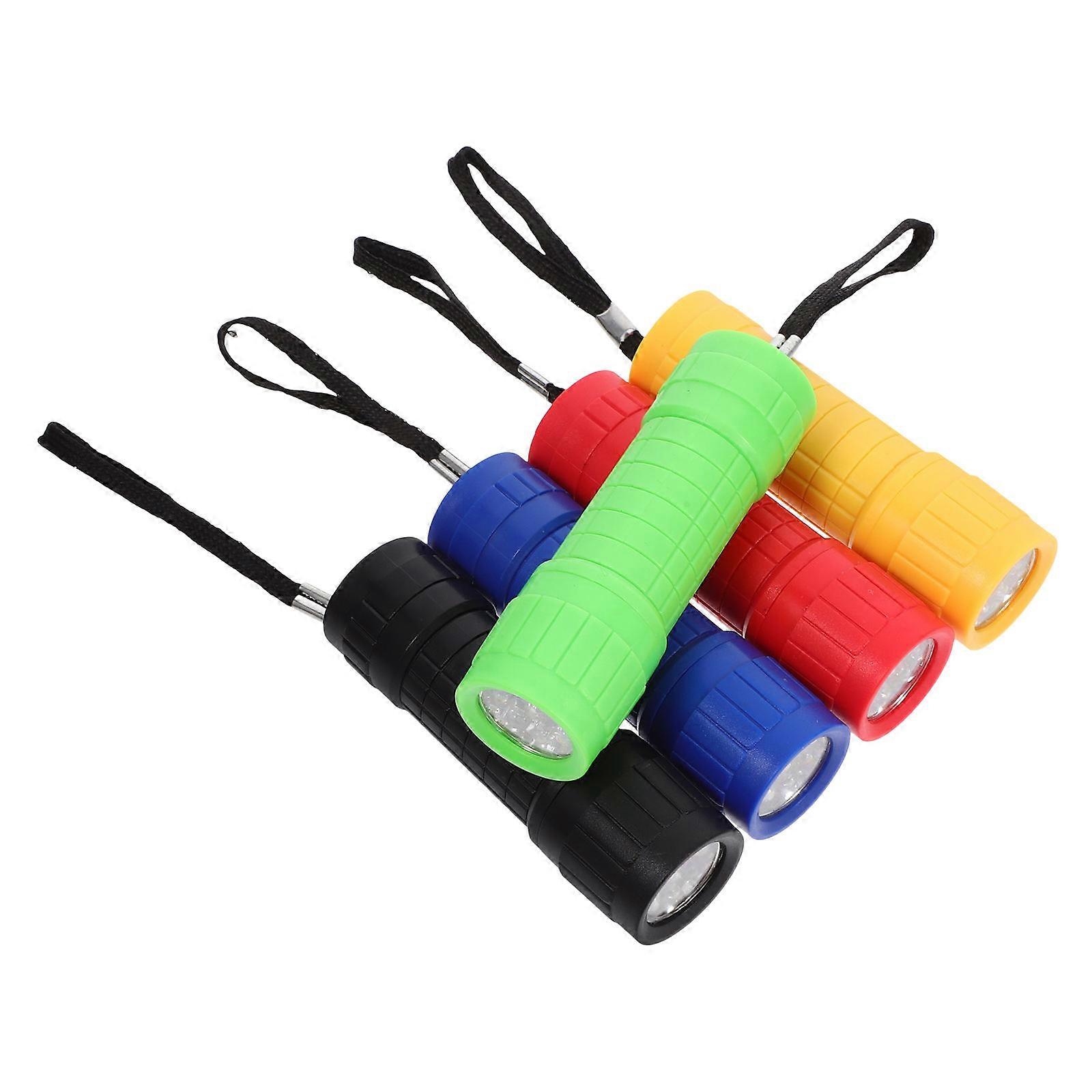 LED Handheld Flashlight for Lighting 5Pcs Assorted Color Outdoor Camping