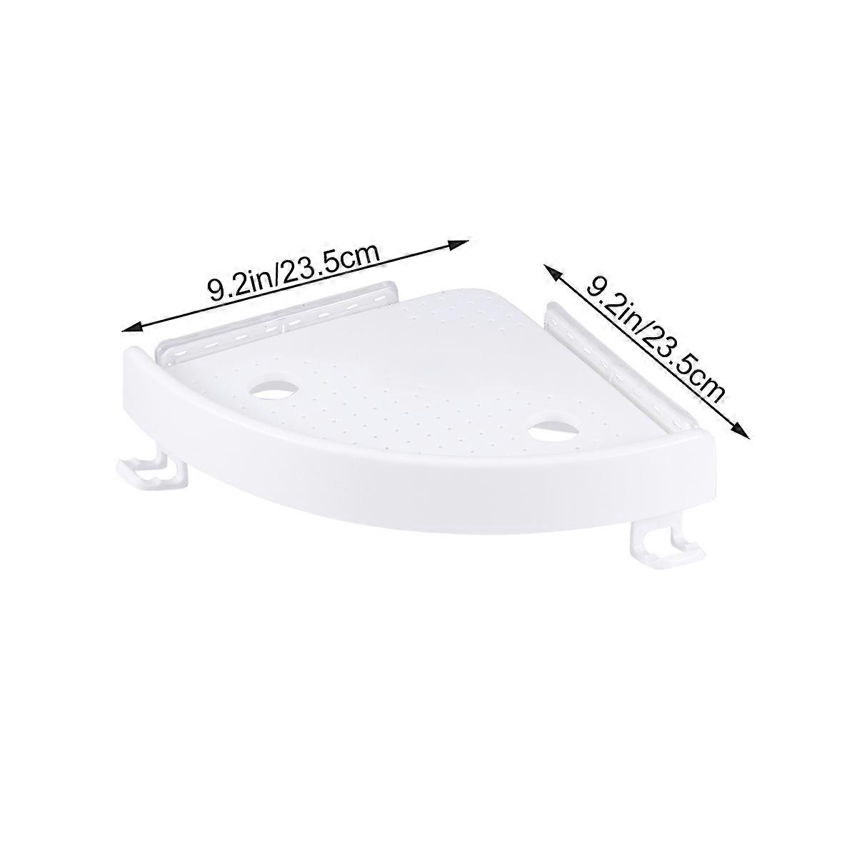 Corner Shelf Triangular Design for Bathroom Storage White