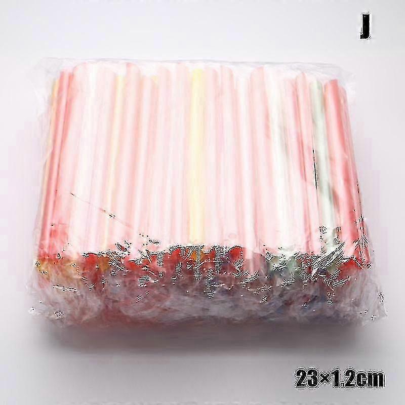 100pcs Plastic Straws Milkshake Wide Disposable Bubble Tea Drinking Straw Large