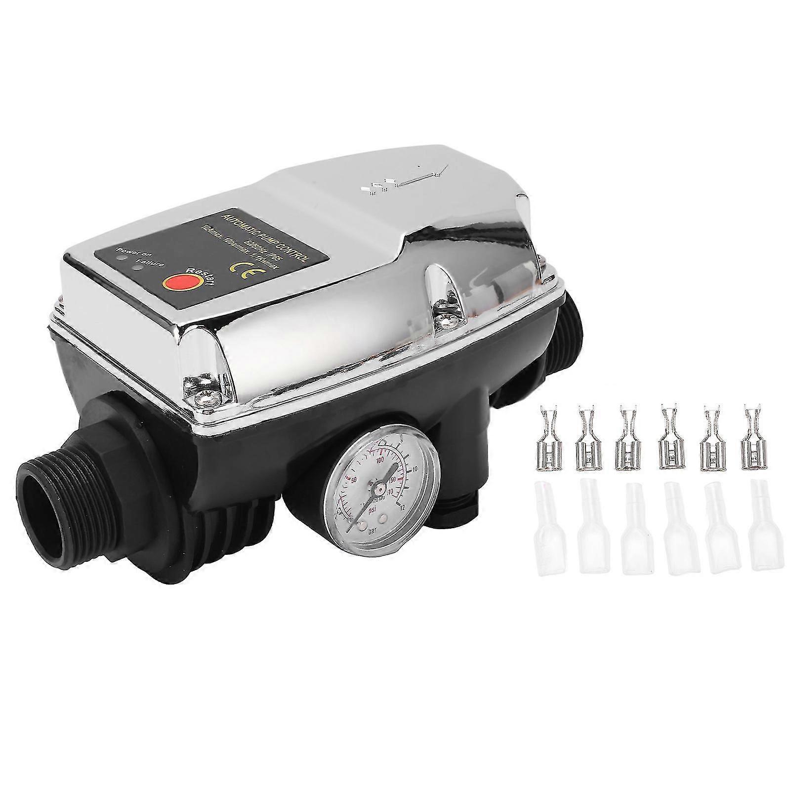 Water Pump Controller Silver Waterproof ABS Housing Intelligent Automatic 10A Pressure Switch Controller