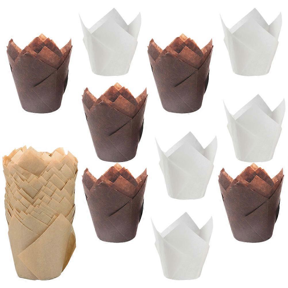 Assorted Color Tulip Cupcake Liners Paper Wrapper for Baking 200Pcs