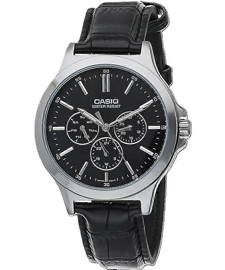 CASIO COLLECTION MULTIFUNCTION, LEATHER - BLACK