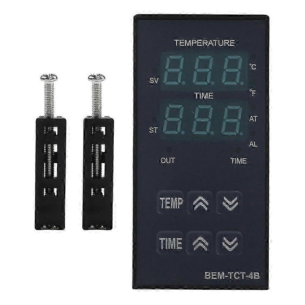 Digital Temperature Controller with Timer for Heat Press Machine, PID Control Model BEM-TCT-4B Solid State Output JH3