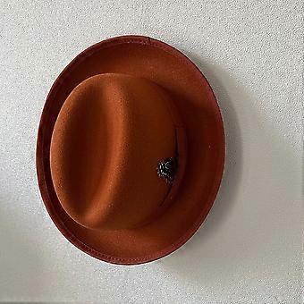 Neue Britische Stil Wollfilz Fedora Hüte Für Männer Krempe aufrollen Homburg Gentleman Kirche Jazz Hut Party Kleid Kappe