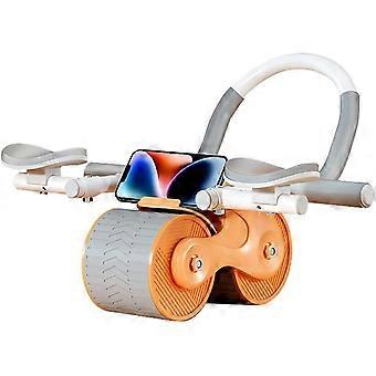 Automatic Rebound Abdominal Wheel Ab Roller Wheel,4D Ab Roller with Elbow Support,Plank Ab Roller Wheel for Core Trainer, Fitness Abs Trainer Roller W