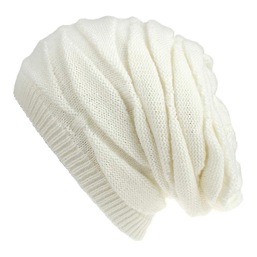 Knitted Hat Solid Color Pullover Beanie Warm Hat