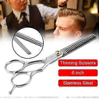 Hairdressing Thinning Scissors - 6'' - Thinning Scissors for Hairdressers or Salon, Silver