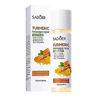 Kurkuma-Gesichtswasser 150 ml, feuchtigkeitsspendende Anti-Falten-Essenz zur Beruhigung der Haut und Verfeinerung großer Poren für das Gesicht