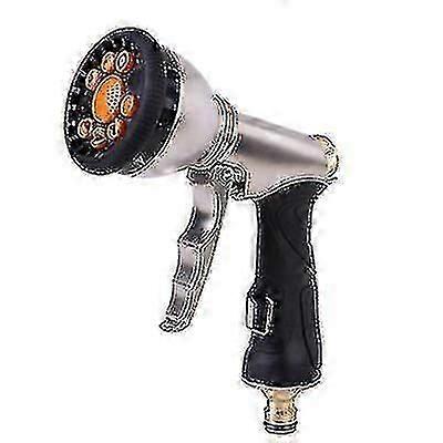 Multi-purpose High-pressure Water Gun, 9 Function Front Trigger Metal Spray Gun