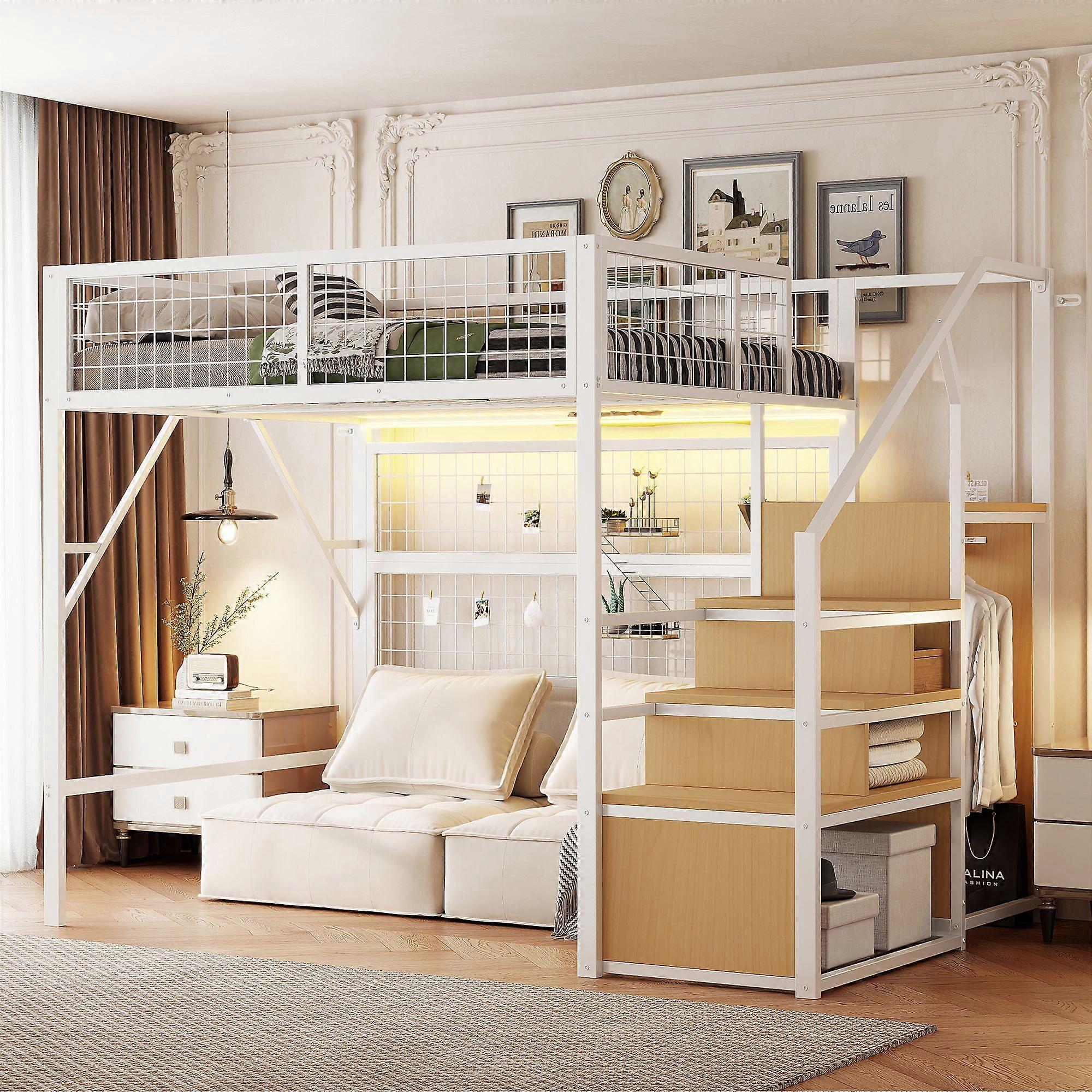 Iron bed, bunk bed, loft bed 140*200