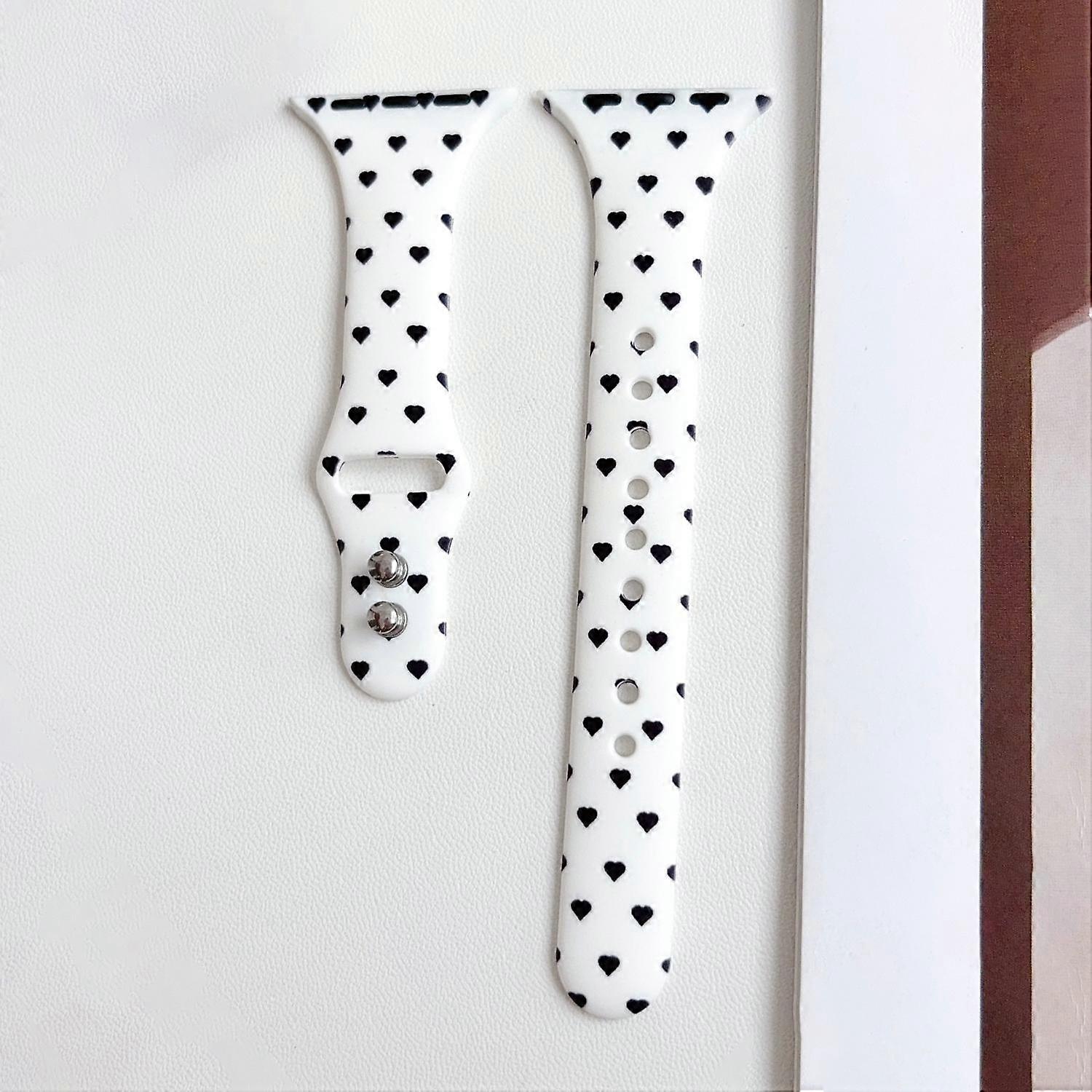 Slim Printed Reverse Buckle Silicone Watch Band