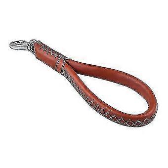2025 Short Leather Dog Leash In Brown - High-quality Cowhide Leather Leash For Walking And Training Your Dog