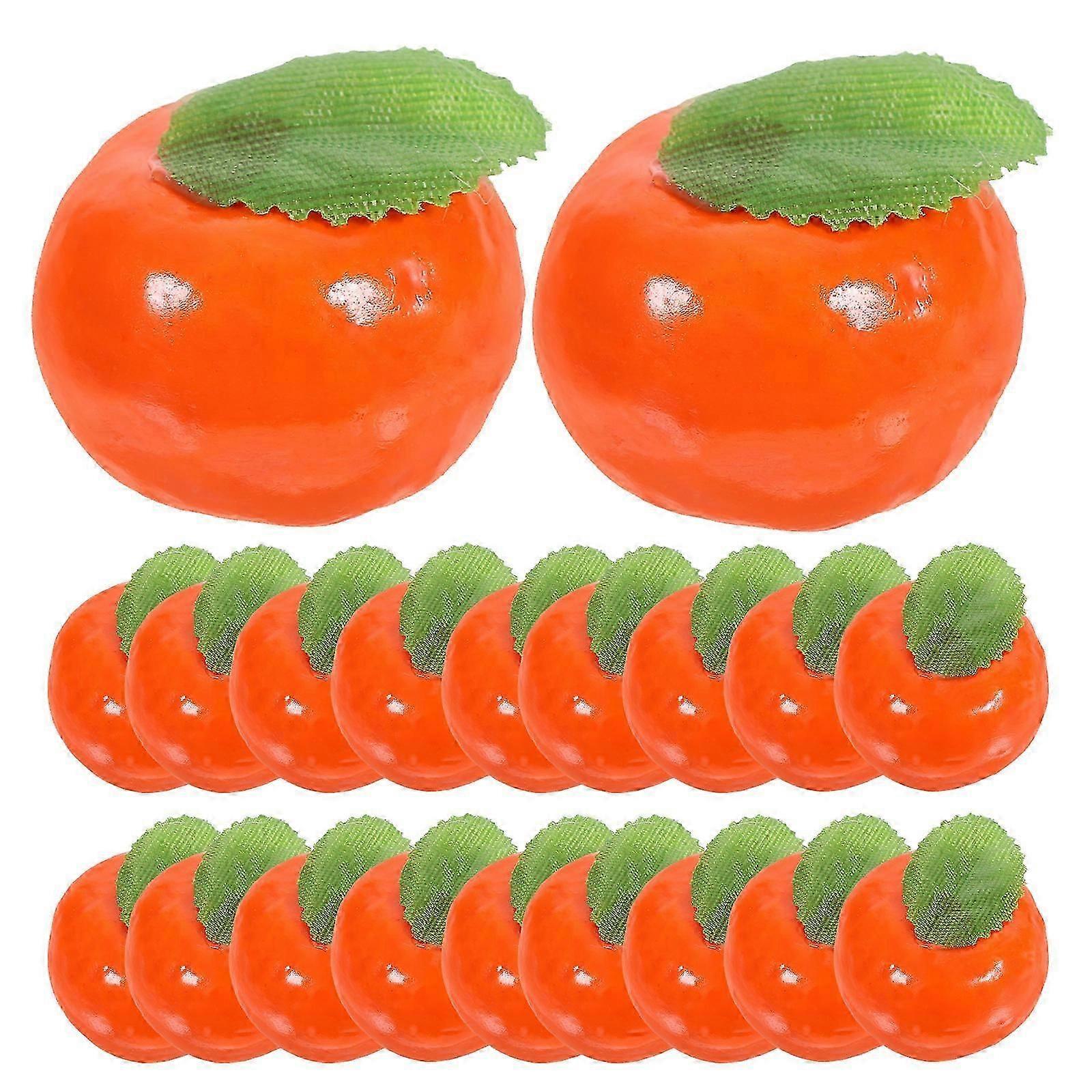 Lifelike Orange Model for Decoration 20Pcs Plastic Simulation Fruit Decor
