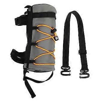 Grey Bike Rack Bag for Women Waterproof Handlebar Front Tube Storage