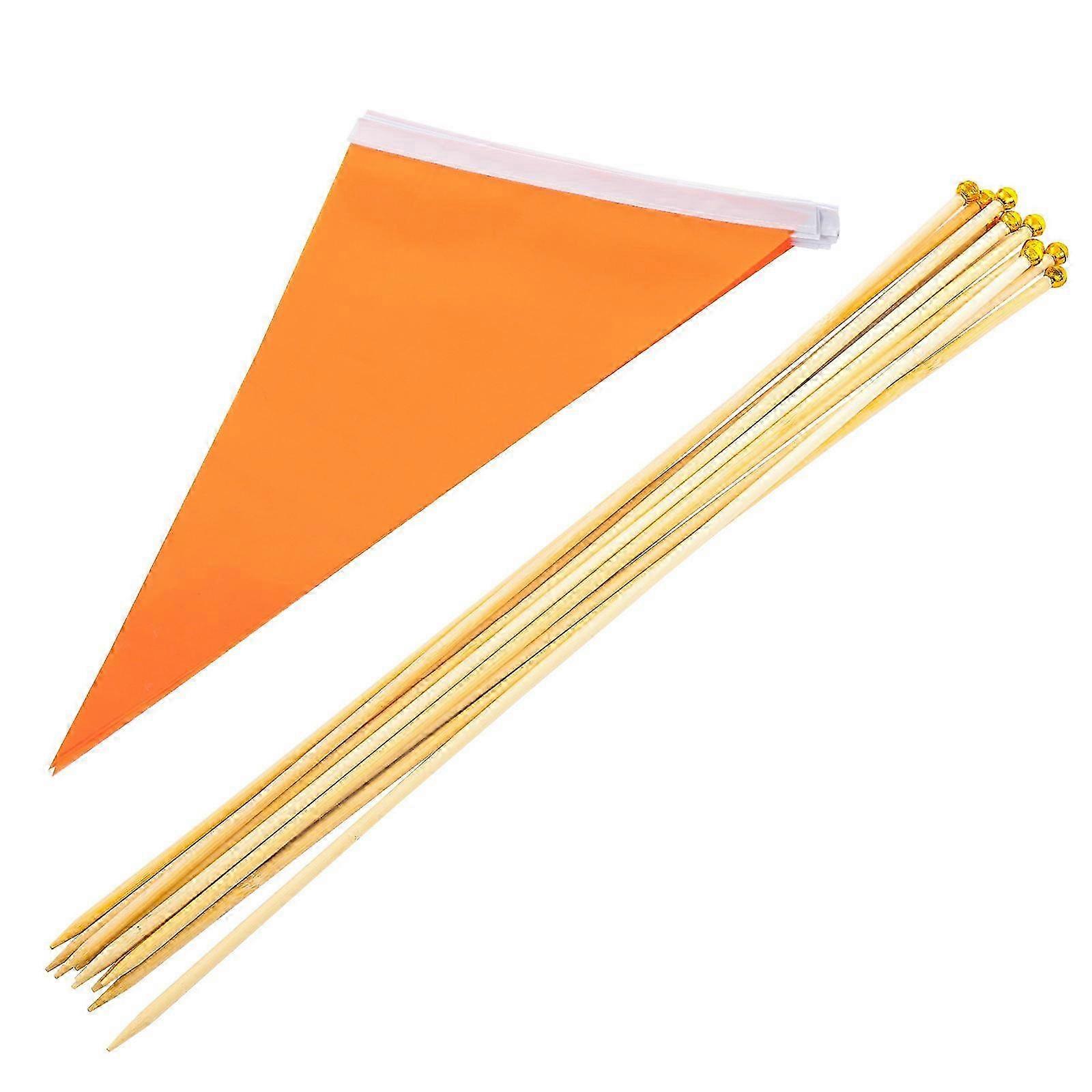 10pcs Lawn Marking Flags Bright Color Landscape Flags Construction Marker Flags
